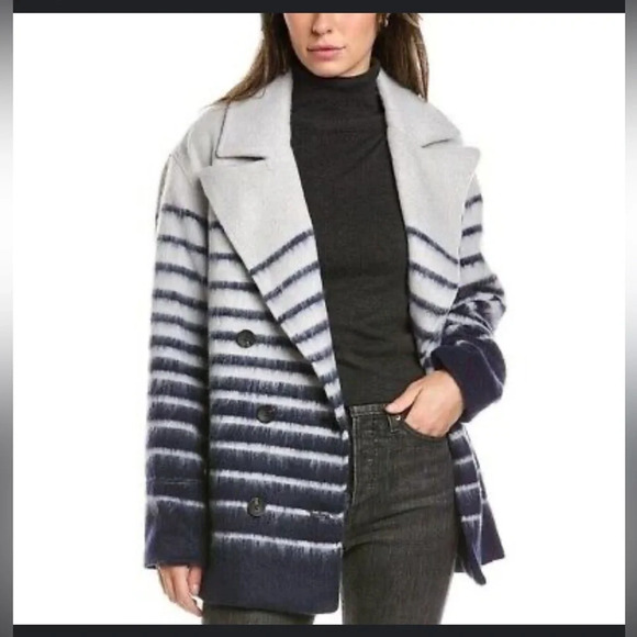 NWT AVEC LES FILLES Sailor Stripe Double Breasted size small - Picture 1 of 4